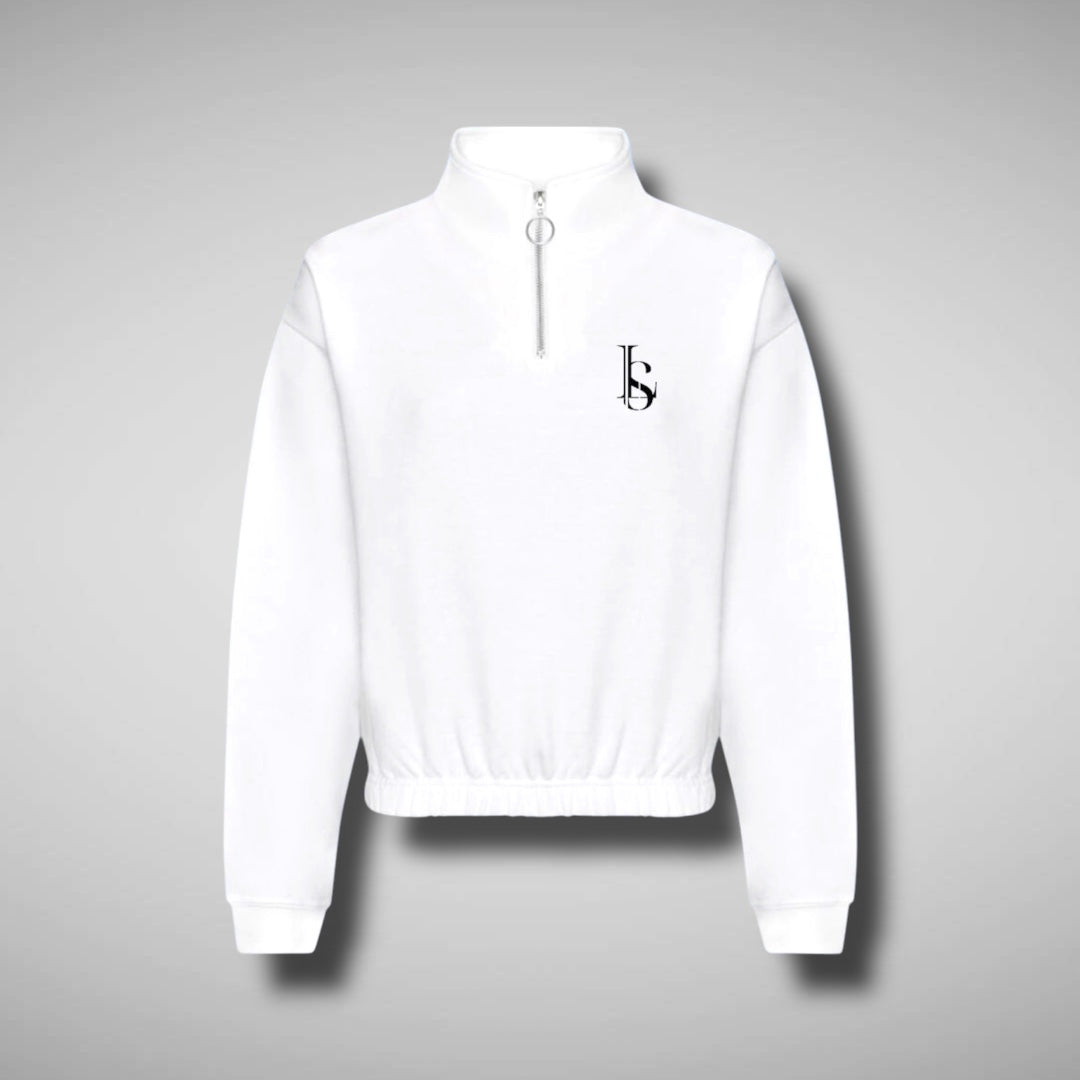 Sweat court col zippé
