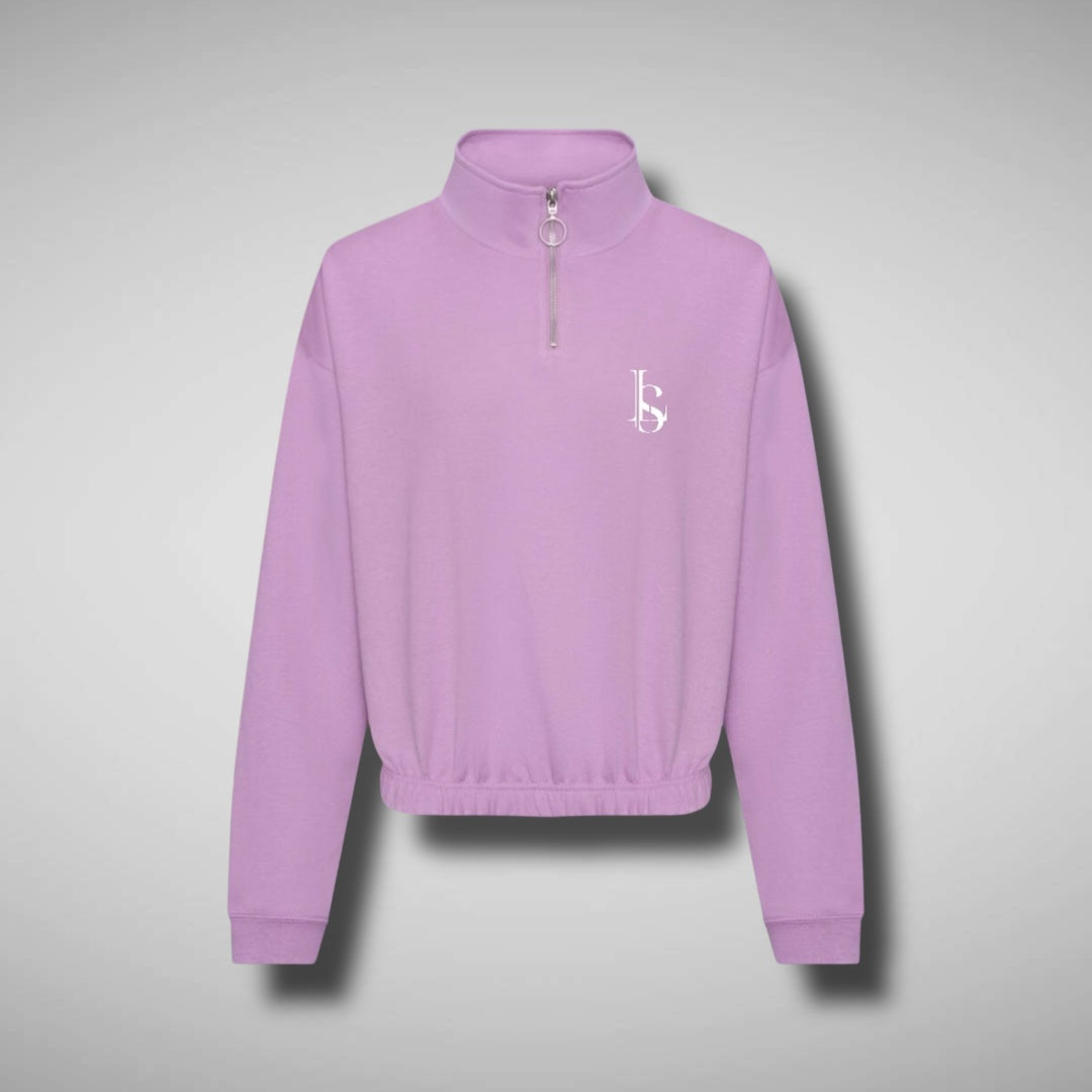 Sweat court col zippé