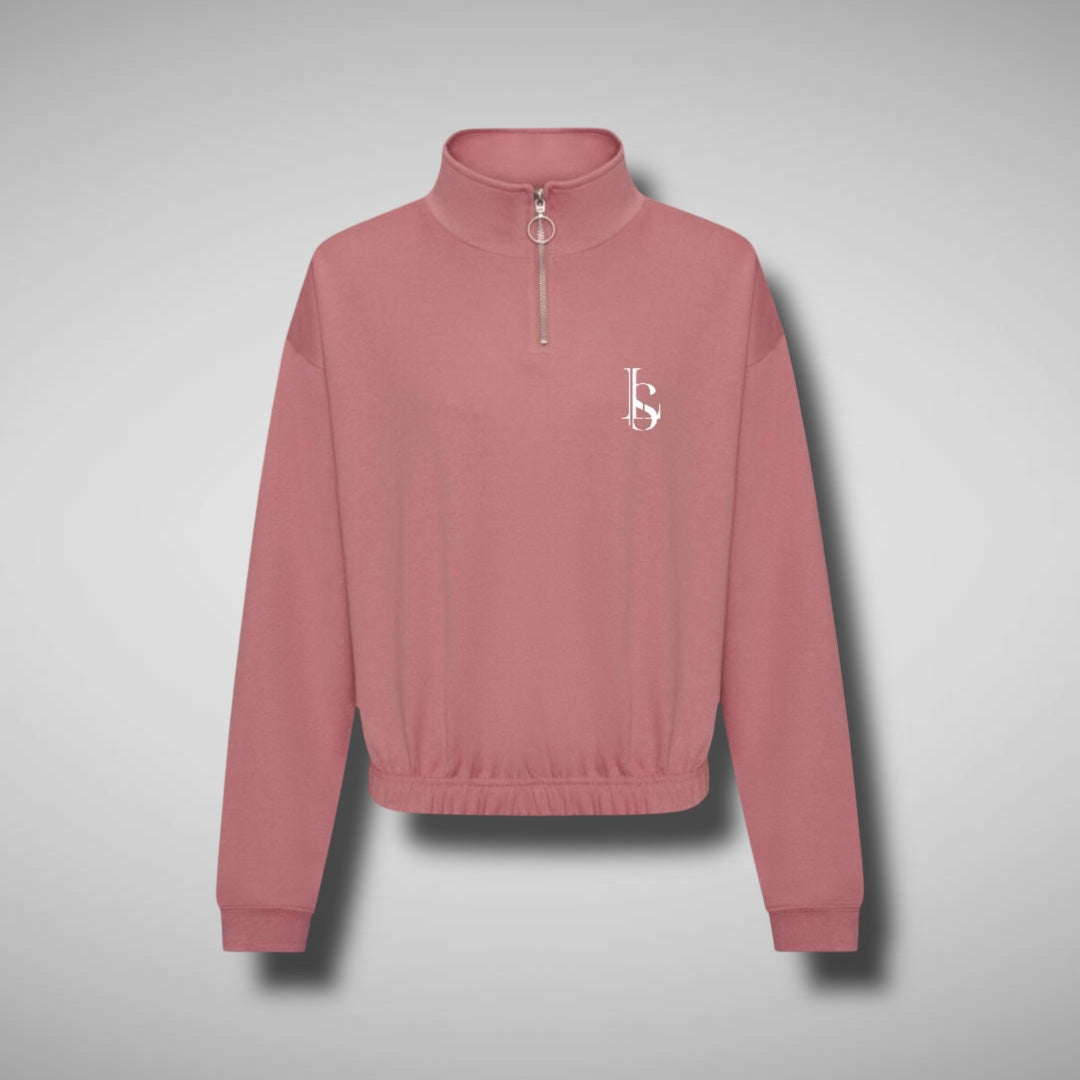 Sweat court col zippé