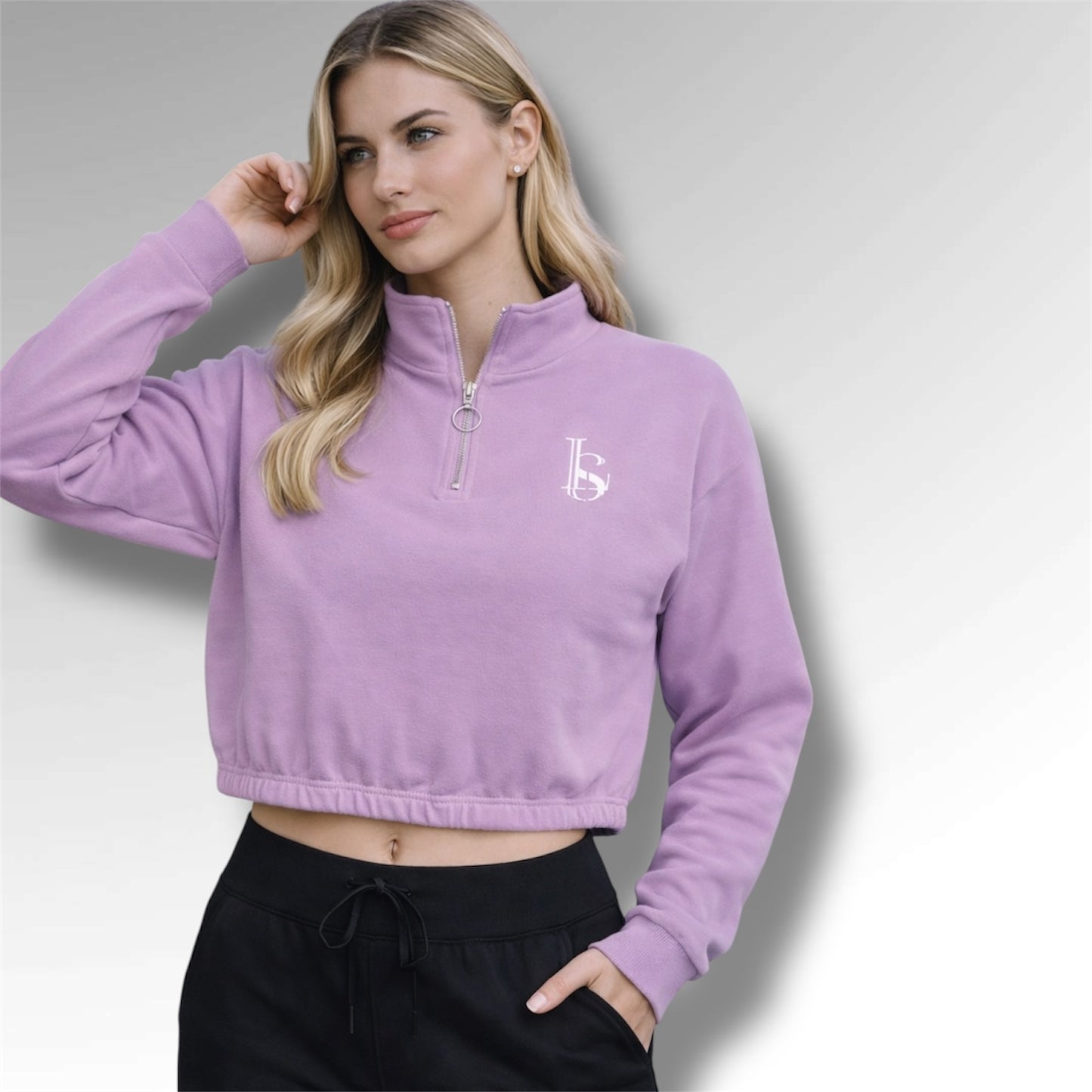 Sweat court col zippé
