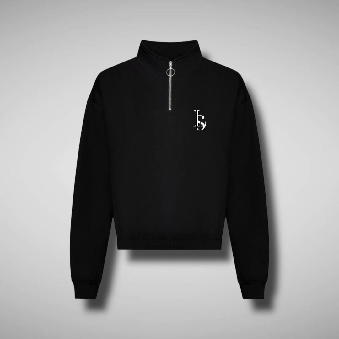 Sweat court col zippé