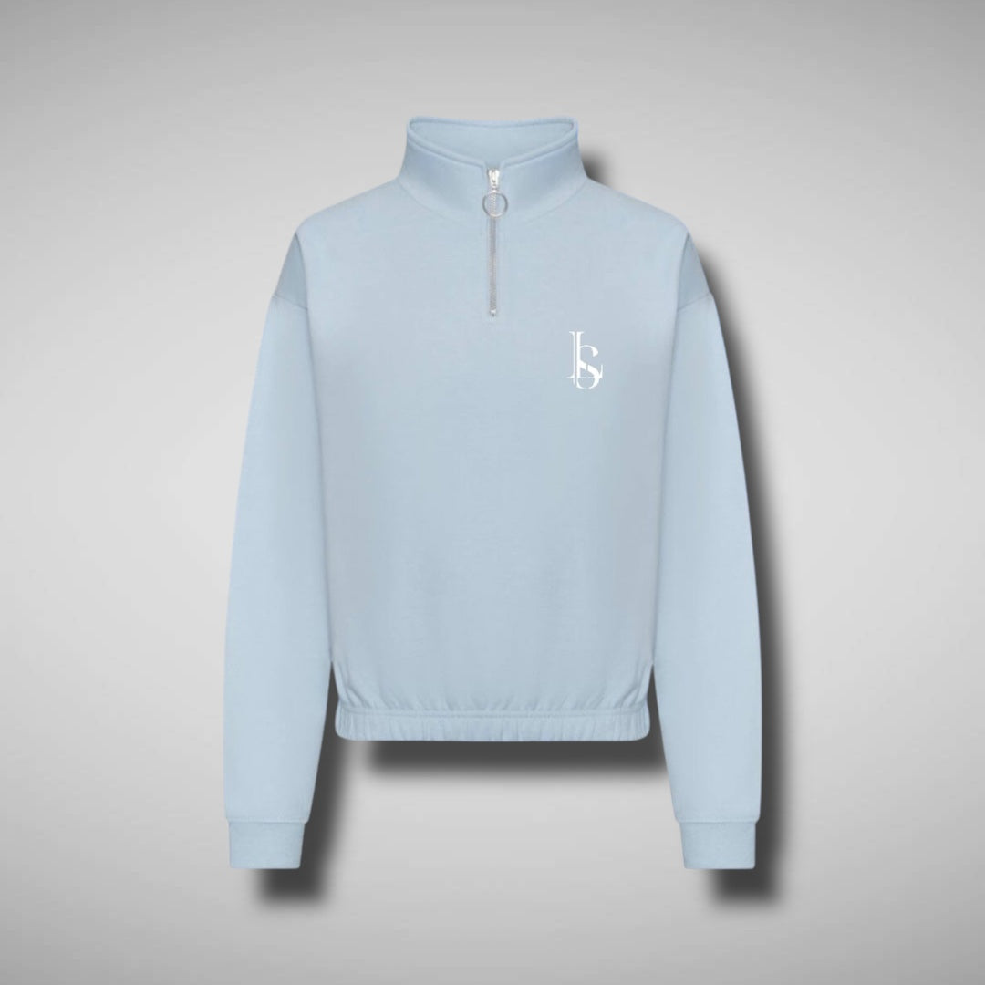 Sweat court col zippé